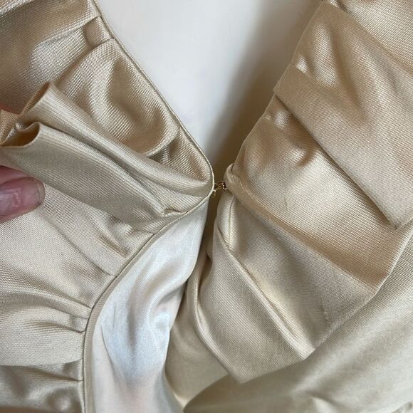 kate spade Wedding Belles Aubrey Wrap Ruffle Silk Dress 4 - Picture 8 of 16